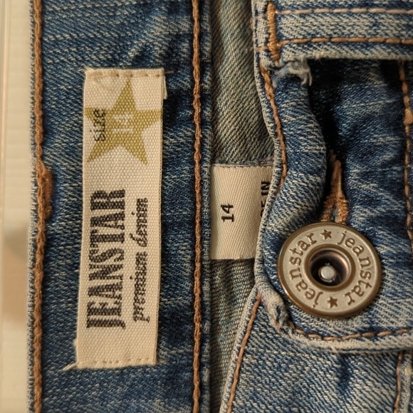 Jean Star Women's Elle Straight Leg Raw Hem Denim Jeans Size 14 - Picture 5 of 9